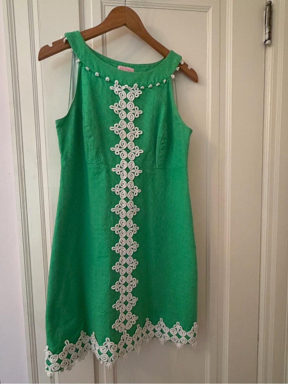 Lilly Pulitzer Dolly Shift Dress - Kelly Green Linen Blend